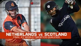 Live Cricket Score Netherlands vs Scotland, ICC World Twenty20 Qualifier 2015 Final: Match abandoned due to rain